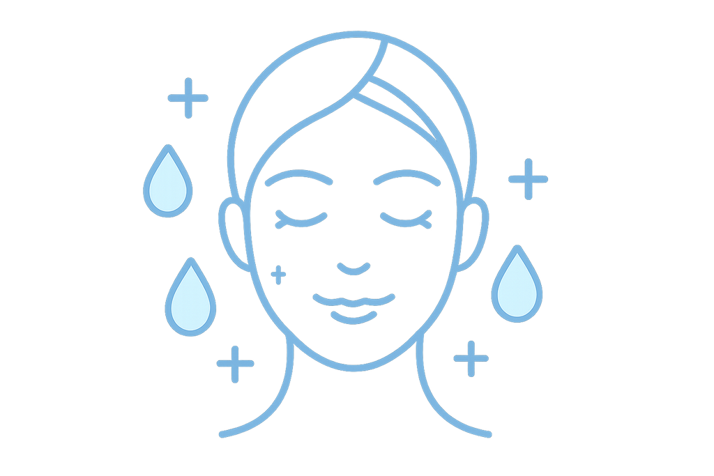 icono de rostro hidratado