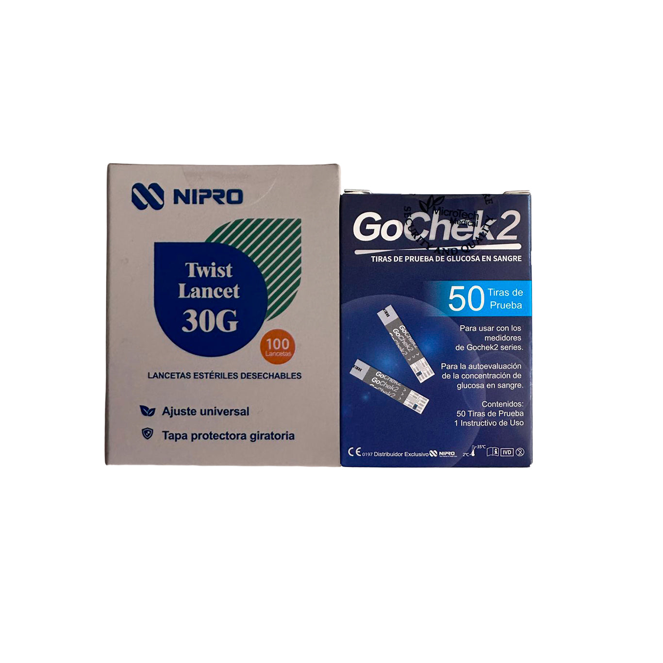 Lancetas x100und + Tiras de Prueba x50und